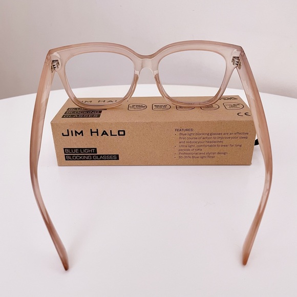 JIM HALO Oversized Square Computer Glasses Blue Light Blocker Glasses - Picture 7 of 10